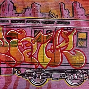 LADY PINK – Pink and Orange Train